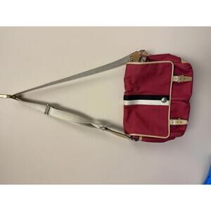 Coach Red Messenger Bag with Adjustable Strap